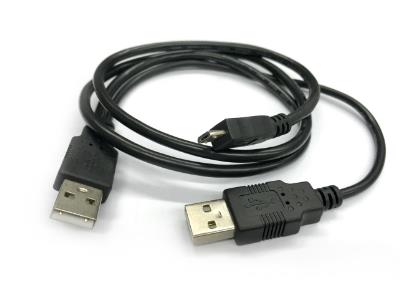 MicroUSB to 2X USB Male 2.0 Cable 1m for HDD