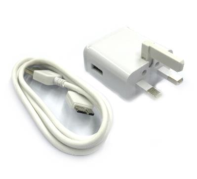 2Amp Folding USB Charger White + USB 3.0 Cable 1m