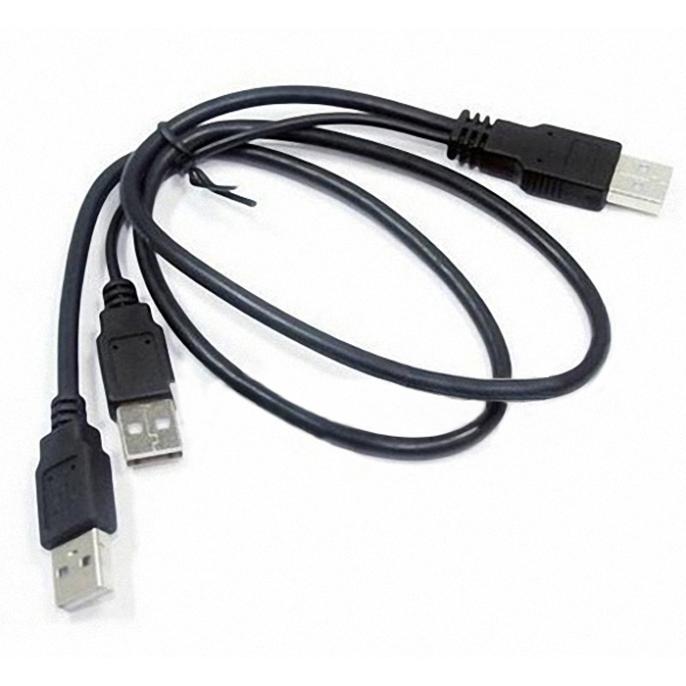 USB to Dual USB Male HDD Cable 70cm