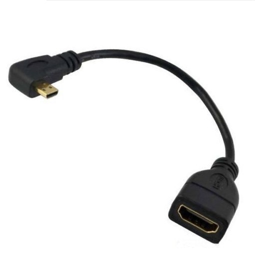Micro HDMI  to HDMI L-shape Short Adapter