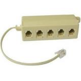 5 Ways RJ11 Phone Y Splitter