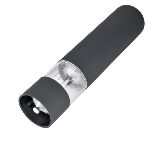 Electric Salt Spice Pepper Herb Mills Grinder with LED Light Black