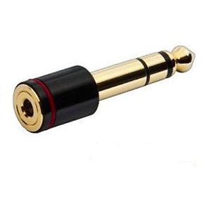 6.3mm Male to 3.5mm Female Audio Adapter Black