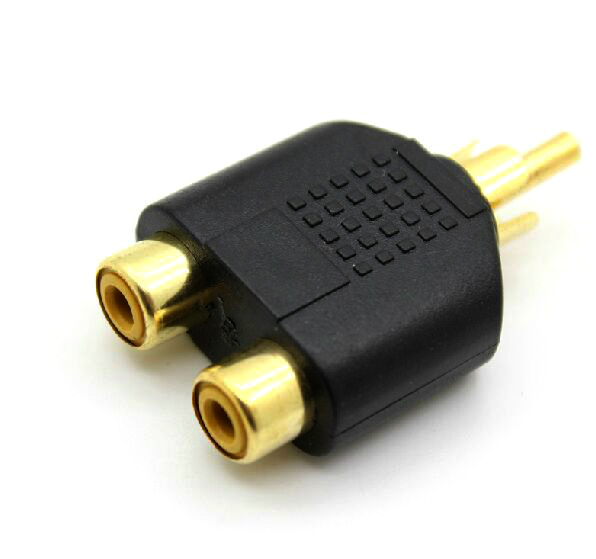 2x RCA Female to RCA Male Splitter