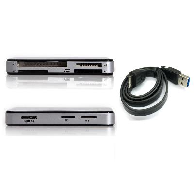 USB 3.0 CF Multi Memory Card Reader + 3.0 Cable 60cm
