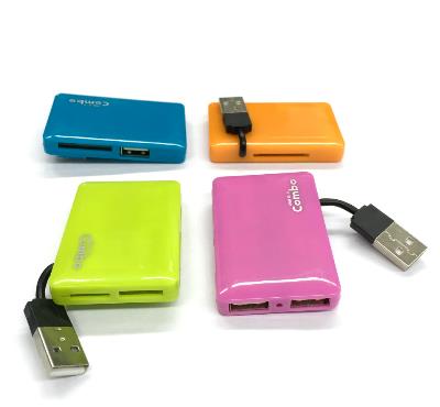 Combo USB 2.0 3 Port Hub + Multi Card Reader