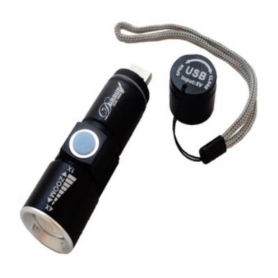 USB Rechargeable LED Flash Torch Light