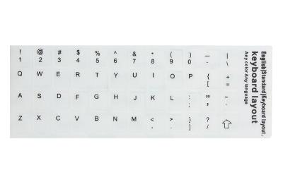 US English Keyboard Stickers White
