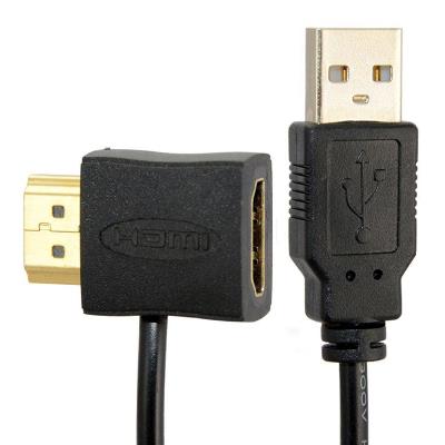 USB 2.0 HDMI Male To Female Extender for 1080P HDTV 50cm