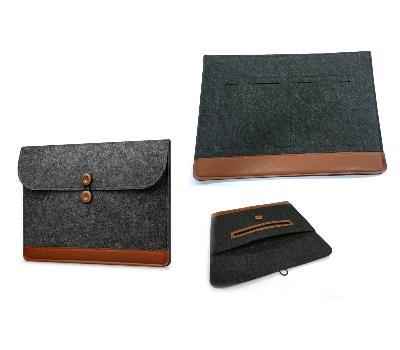 13 inch MacBook Woolen+Leather Sleeve 14x9.8 inch