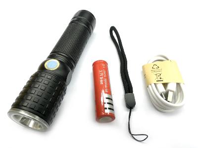 Powerful Torch MicroUSB Recharge / 3x AAA Battery / 18650 Battery