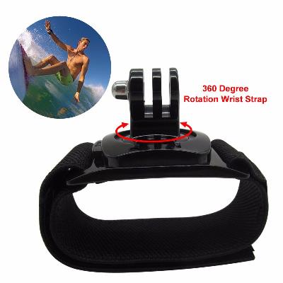 360 Rotation Hand Wrist Strap Mount Belt for Gopro Hero 2,3,4 SJ4000, Xiaomi Yi