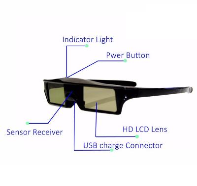 Universal 3D Active Shutter Glasses RF/Bluetooth 3D Glasses For 3D TV