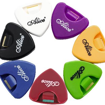 Alice A010A Triangle Shaped Guitar Pick Holder Case Adhesive Back Sticker
