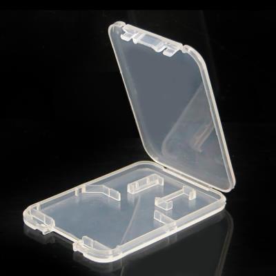 Plastic Clear 1x SD 1x MicroSD Memory Card Storage Box Case