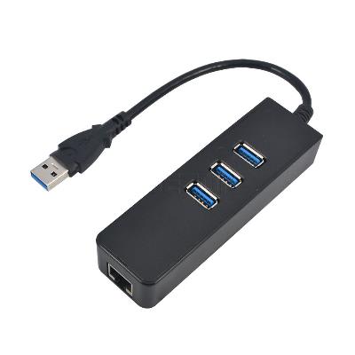 3 Port USB 3.0 Hub 1000 Mbps To RJ45 Gigabit LAN Network Adapter For Windows Mac