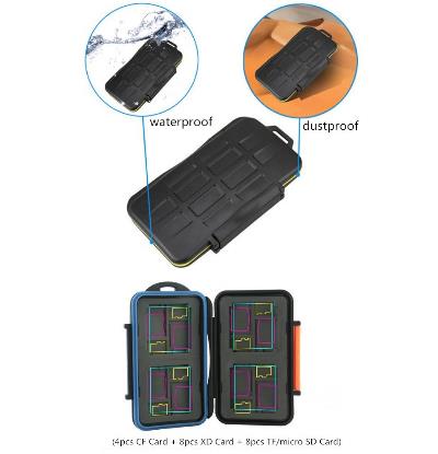 4x CF 8x Micro SD 8X SD Memory Card Waterproof Tough Storage Holder Case 