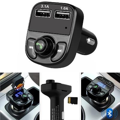Bluetooth Car Handsfree FM Transmitter MP3 Player 5V 4.1A USB Car Charger Micro SD Card