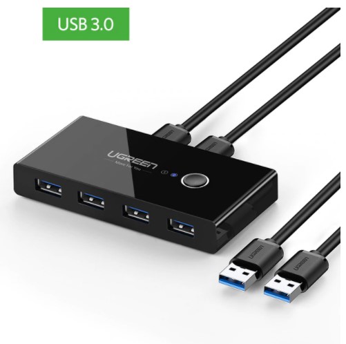 Ugreen USB KVM Switch USB 3.0 2.0 Switcher for Xiaomi Mi Box Keyboard Mouse Printer Monitor 2 PCs Sharing 4 Devices USB Switch