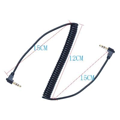 Dual 3.5mm TRRS to TRRS spring cable
