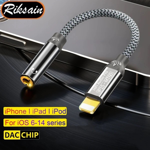 Headphone Adapter TRRS 3.5mm Female To Lightning