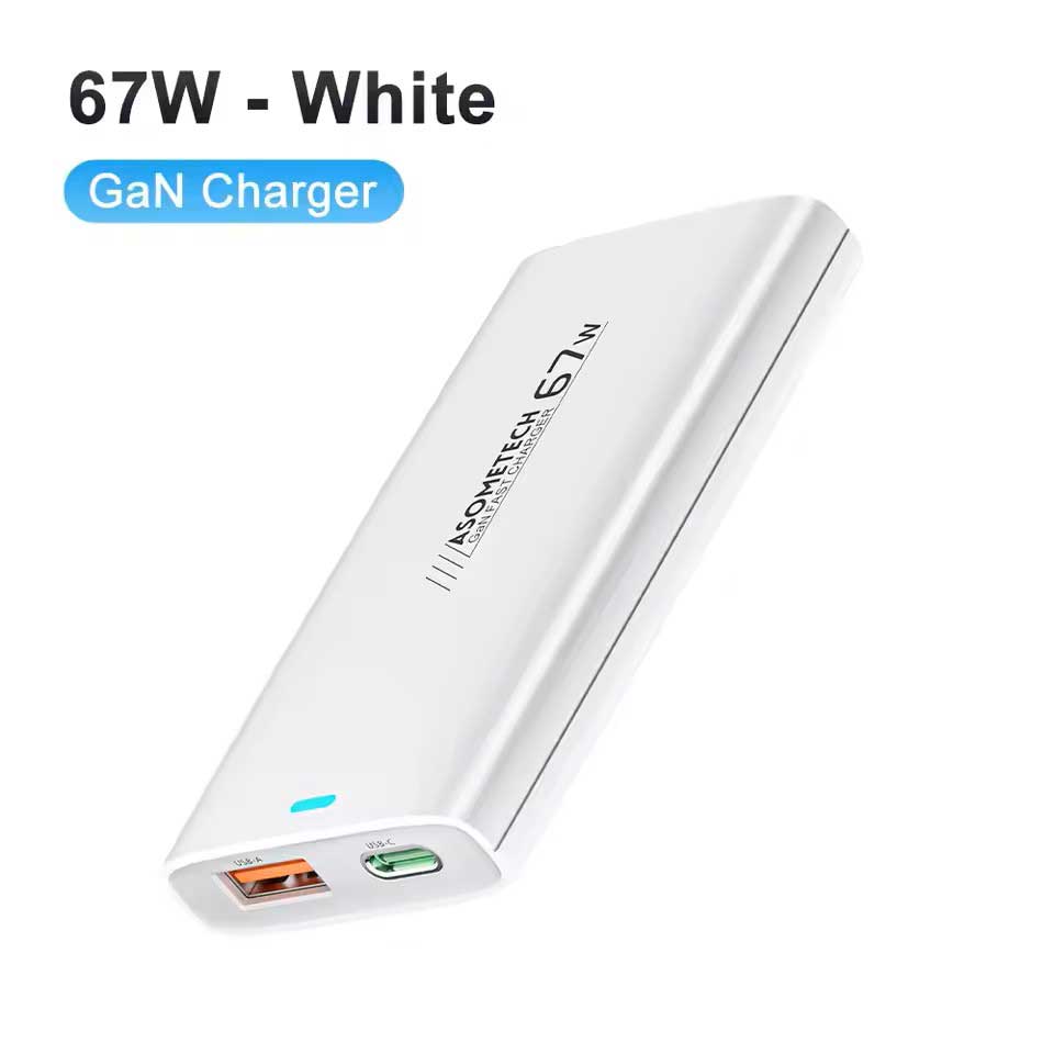 67W Gan PD Travel USB PD Charger Dual Port AU EU UK US 