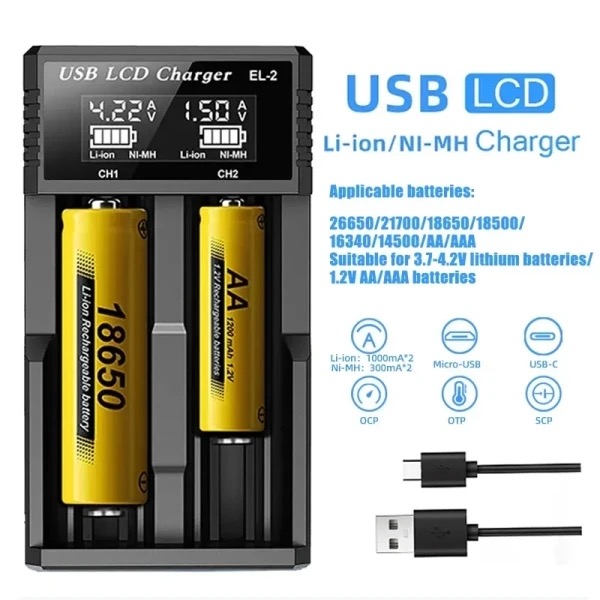 USB Battery Charger for 18650 battery