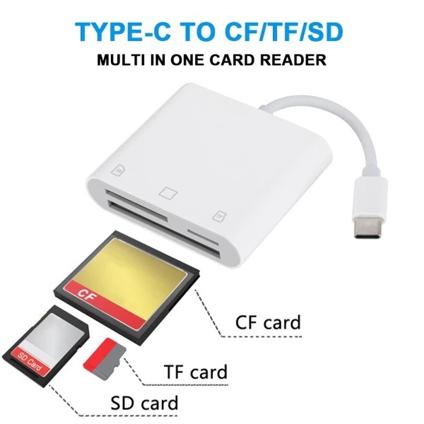 USB-C to CF/SD/microSD card reader