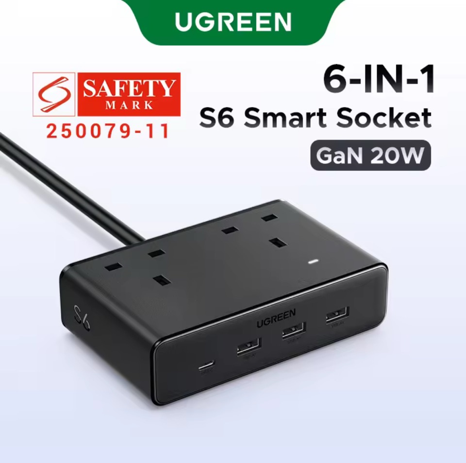 Ugreen 6-in-1 Extension 3-port USB 1xPD