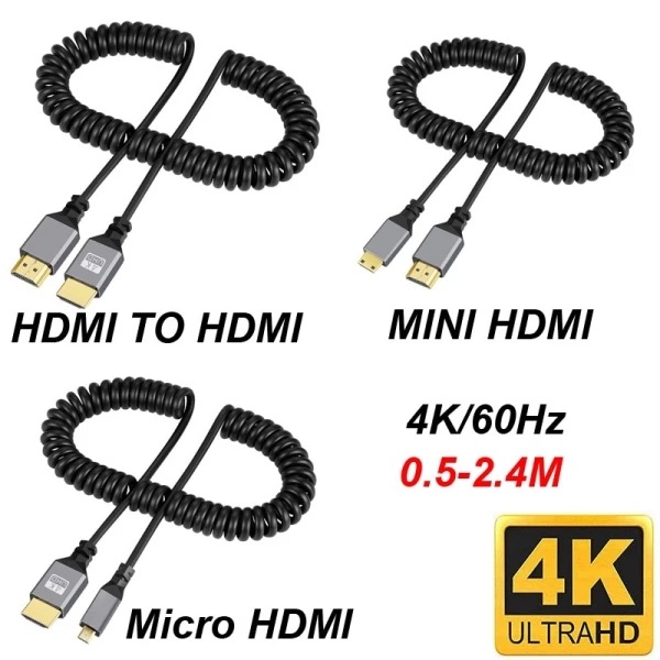 HDMI Spring Coil Cable 4k@60mhz