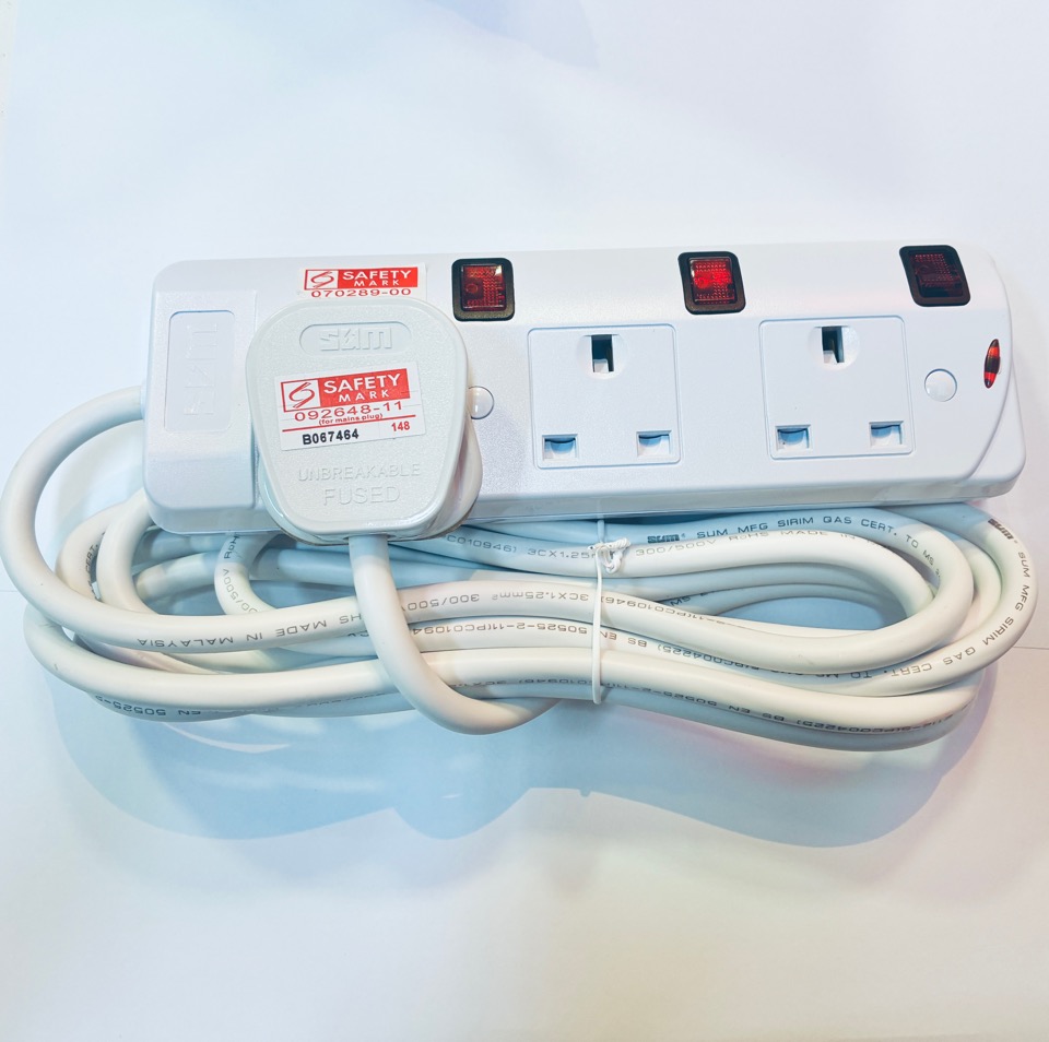 Power Extension Cord 3-way 4-way 5-way 6-way