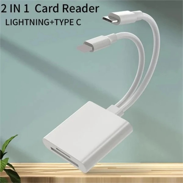 Usb-C / lightningz to SD/microSD reader 2-in-1