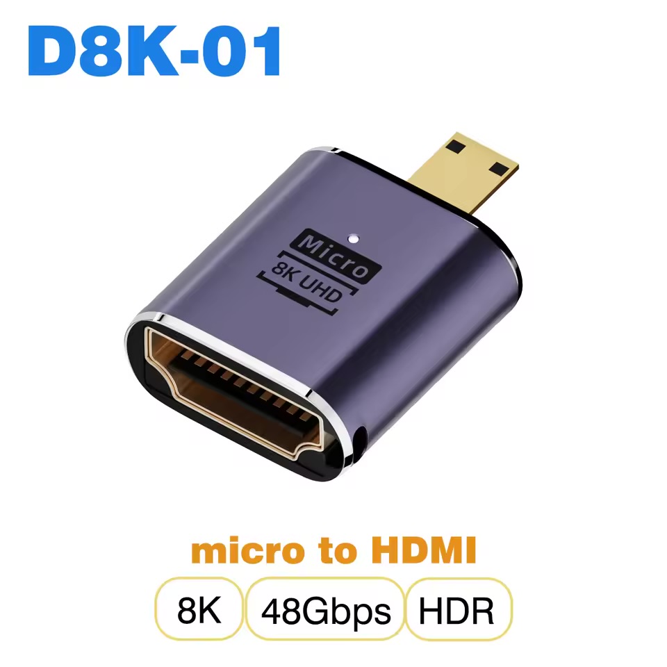 8K Mini Micro HDMI-Compatible Adapter