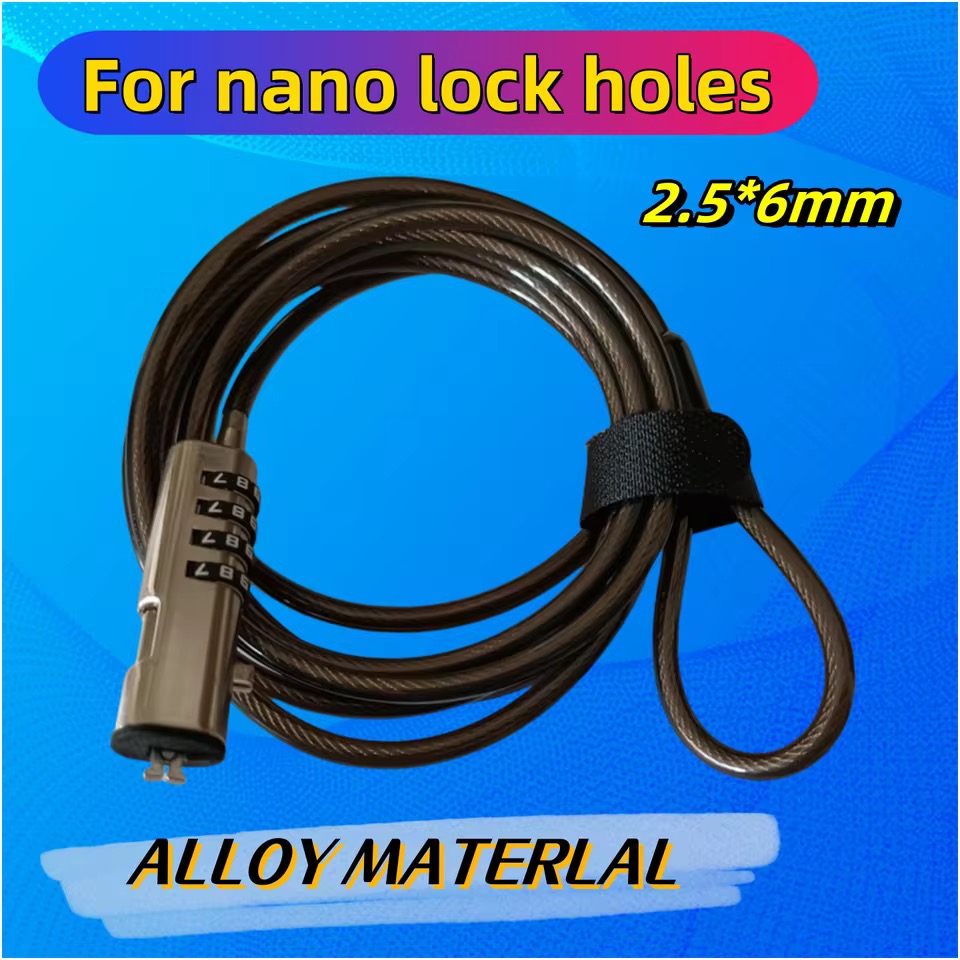 Notebook Computer Lock wedge laptop lock 2.5*6MM Suitable For Nano Lock Holes Use High Quality Alloy Material 