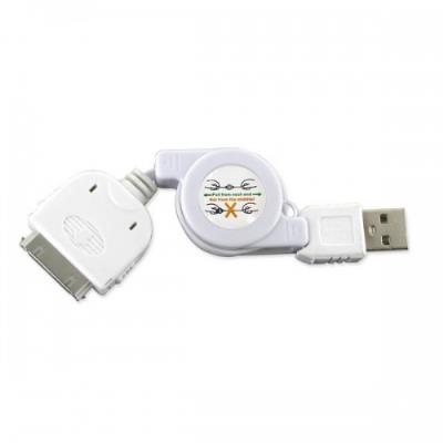 iPhone 4,S iPad iPod 30pin Retractable Cable 80cm