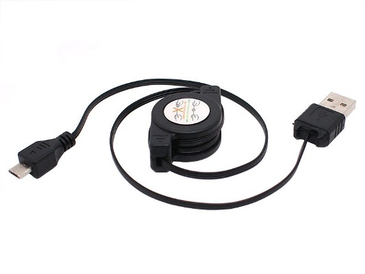 MicroUSB Retractable Cable 80cm