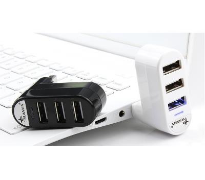 3 Port USB Hub 360degree Rotation