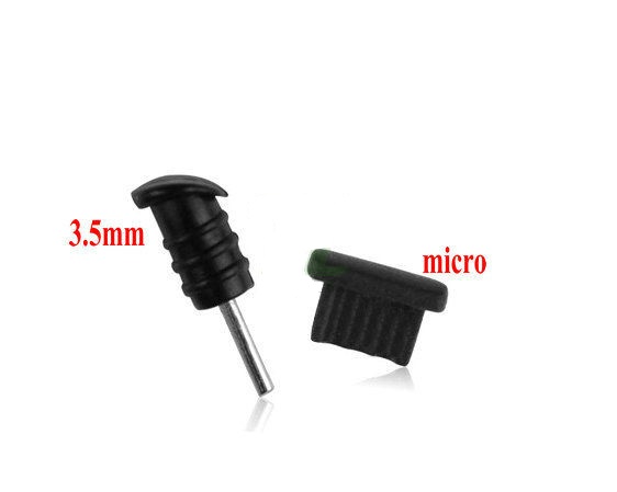 MicroUSB Dust Plug + Earphone 3.5mm Jack