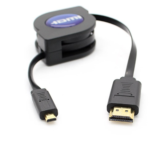 Micro HDMI to HDMI Retractable 1M